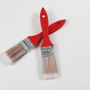 แปรงทาสีคุณภาพสูง ด้ามไม้ ขนไนลอน PET สำหรับงานตกแต่ง - Product Image 1