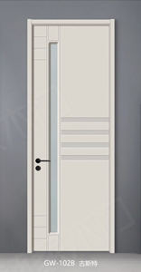 GUJIA-Tablero de madera contrachapada para interiores, <span class=keywords><strong>puertas</strong></span> francesas modernas insonorizadas, de melamina y <span class=keywords><strong>Formica</strong></span>, diseño pivotante, fabricado en hoteles y casas - Product Image 2