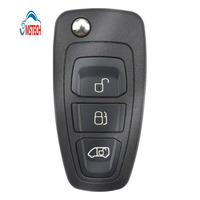 Coque de télécommande de voiture MS 3 boutons pour Ford Auto Remplacement de clé de véhicule avec lame vierge non coupée HU101