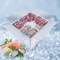 Boîte isotherme réutilisable en aluminium personnalisée pour l'expédition de produits congelés, viande, fruits de mer, emballage pour la chaîne du froid