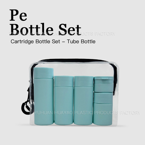 Bouteilles d'emballage cosmétique carrées écologiques en PE, ensembles de voyage vides en plastique pour shampoing, gel corporel, lotion, crème pour le visage, faux cils - Product Image 1