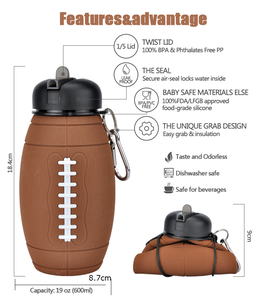 Botella de Agua de Silicona para Niños, Libre de BPA, a Prueba de Fugas, Termo <span class=keywords><strong>Contigo</strong></span> con Boquilla Abatible y Correa - Product Image 3
