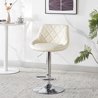 Tabouret de bar minimaliste à motif diamant, pivotant et inclinable, rembourré, réglable en hauteur, pour usage commercial – Vente en gros directe usine