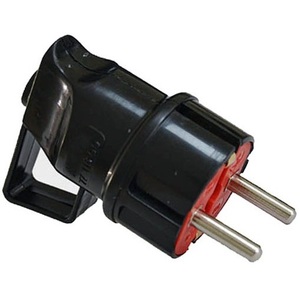 Prise Schuko avec poignée Vito noire, connecteur Euro 2 broches - Product Image 1