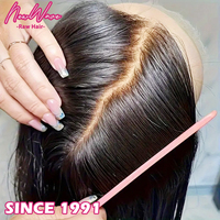 Perruque en cheveux humains lisses et soyeux, cheveux brésiliens vierges, extra longue 24 pouces, frontale en dentelle suisse HD, idéale pour les voyages et les vacances