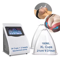 Machine puissante d'agrandissement des seins et des fesses par vibration, massage, aspiration sous vide et lifting des fesses
