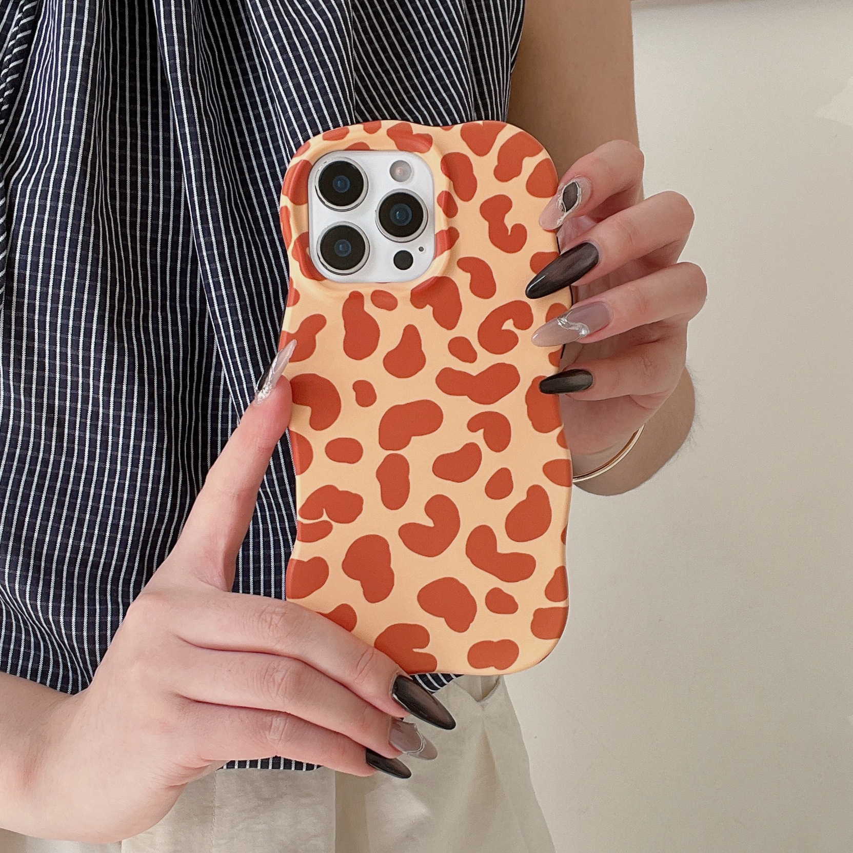 Película Kd Wave, estampado de leopardo marrón mate.