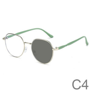 カスタムロゴカラースクエア光学メガネ特大スクエアフォトクロミックアンチブルーライト女性用メガネ - Product Image 4