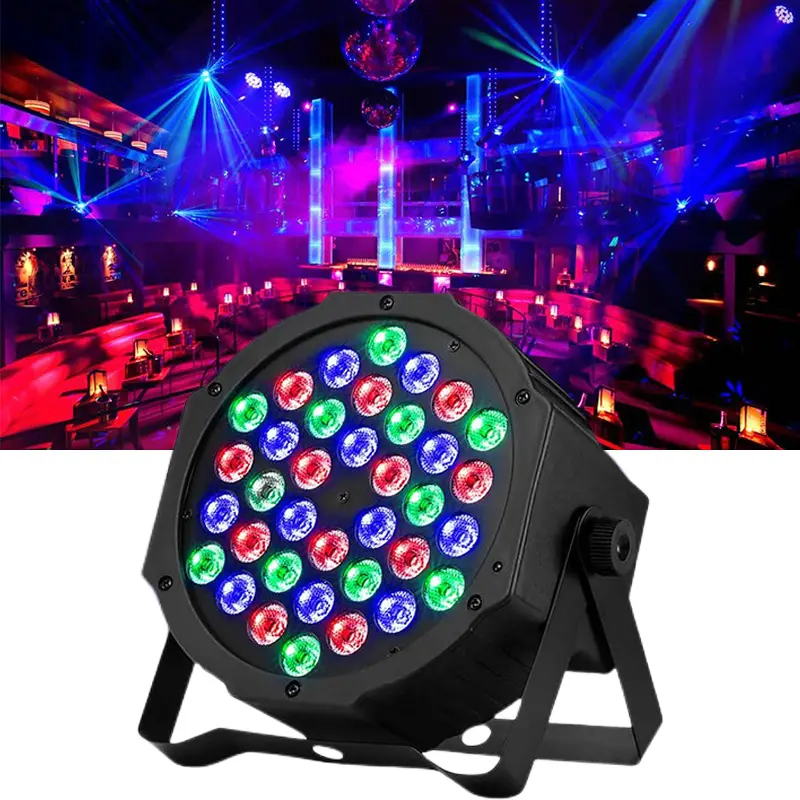 36 LED RGB 풀 컬러 파 수 빛 Dmx 512 제어 RGBW 디스코 조명 Led 댄스 플로어 무대 바 DJ 쇼 휴일 결혼식 파티