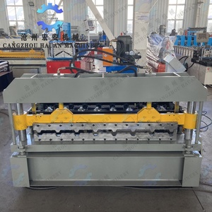 เครื่องผลิตกระเบื้องหลังคาเหล็กเคลือบสีกันลมพายุไต้ฝุ่นแบบอัตโนมัติเต็มรูปแบบ - Product Image 2