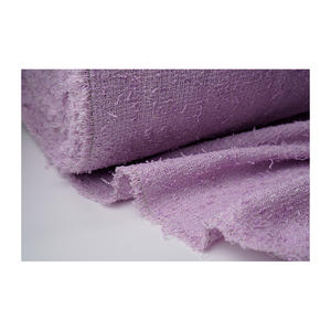 Tissu Tweed Fantaisie Coréen Haut de Gamme Lavande Pâle avec Fil Métallique Noué Texturé – Textile Tissé Personnalisé OEM & ODM - Product Image 5