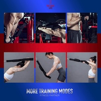 Corde de triceps pour entraînement de force à domicile, vente en gros usine, avec poignée, sangle robuste en nylon et anneau en D en acier durable
