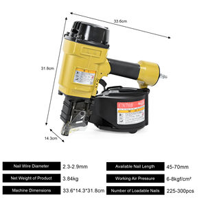 Clavadora Neumática CN70B para Bobinas de 45mm a 70mm, Pistola de Clavos para Embalaje de Palés de Madera - Product Image 4