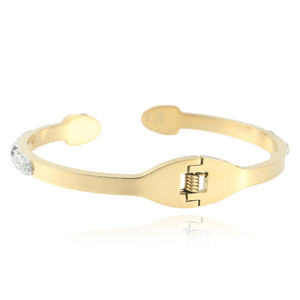 <b>Animal</b> Snake <b>Crystal</b> Bracelet Steel Gold Women's Fashion Jewelry Micro Insert Everyday Wear - Product Image 2