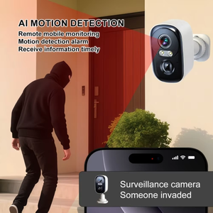 3MP HD Tuya Cámara de baja potencia 4000AH Batería Audio bidireccional Visión nocturna PIR Detección de movimiento Mini Wifi inalámbrico Batería Cámara - Product Image 2