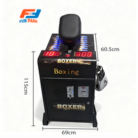 Machine de boxe Big Punch, jeu d'arcade à monnayeur, testeur de force de frappe, en métal, garantie 1 an, version anglaise