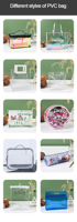 Sac à fermeture éclair en PVC transparent pour draps de lit, emballage en plastique avec logo personnalisé