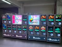 Özel pembe kapsül Gachapon otomat çocuklar jetonla çalışan Gachapon otomat Video oyuncak kapsül otomat