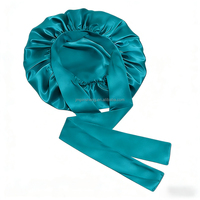 Bandeau de nuit en satin soyeux coloré avec large bande élastique et longue queue, extra large, pour femme, pour le sommeil, le maquillage, le spa, le yoga, personnalisable PSH
