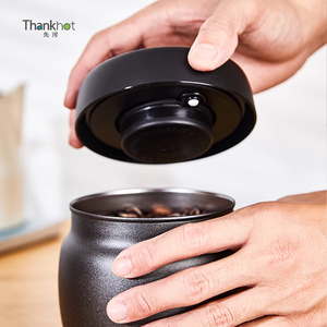 Contenedor de comida hermético al vacío de acero inoxidable Thankhot para granos de café, leche en polvo, galletas, nueces, almacenamiento de cocina de varios tamaños - Product Image 4