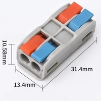 Farbige Hebel 2-in-2-Wege-Steckverbinder Schnellanschluss-Klemmenblock Automotive 32A 250V 0,08-4mm² Kabelverbindung