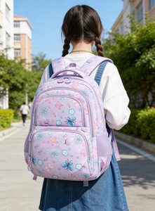 Sac à dos scolaire grande capacité pour filles de la 3e à la 6e année, avec support ergonomique pour les épaules, fournisseur en gros aux États-Unis - Product Image 4