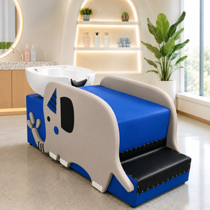 Lettino Lavatesta XFMC Comfort Safety per Bambini, Design Moderno a Forma di <span class=keywords><strong>Elefante</strong></span>, con Lavabo <span class=keywords><strong>in</strong></span> Ceramica per Parrucchieri - Product Image 1
