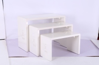 Présentoir de Magasin en Bois Léger à 3 Étagères pour Boutique et Table de Présentation de Marchandises
