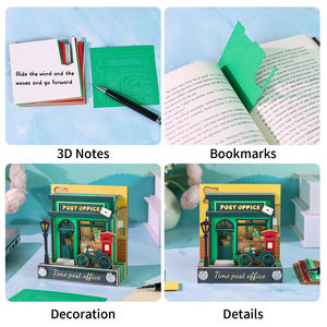 Miniature de bureau de la poste du siècle, sculpture 3D, bloc-notes décoratif, cadeau surprise, bloc-notes artistique à prix d'usine - Product Image 5