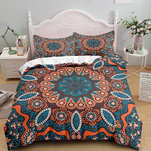 Bán Buôn Tùy Chỉnh In Kỹ Thuật Số Boho Polyester Colchas 3d Bed Sheets Bedding Set Home Dệt May