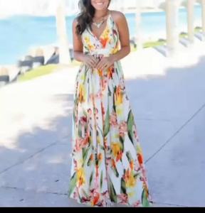 Lot de robes décontractées en mousseline de soie à imprimé floral 3D, MOQ 50 pièces, en balles, stock en gros - Product Image 1