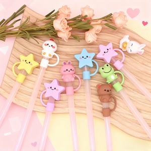 Nouvelle Housse de Protection Réutilisable en Silicone Anti-Poussière pour Pailles à Motifs de Dessins Animés, Accessoire pour Boissons de Fête - Product Image 6