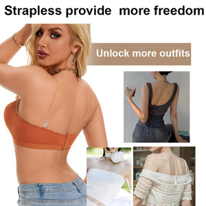 All'ingrosso moda Sexy senza spalline fasciatura posteriore con fibbia Push-Up Anti-spargimento <span class=keywords><strong>reggiseno</strong></span> da donna per ragazze di grandi dimensioni <span class=keywords><strong>in</strong></span> magazzino - Product Image 4