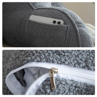 Oreiller arrière ergonomique chauffant électrique USB avec soutien lombaire ignifuge en graphène en mousse à mémoire de forme pour les maux de dos