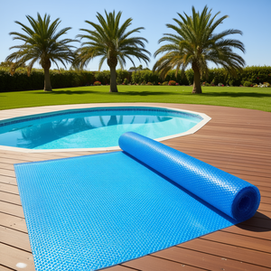 ผ้าคลุมสระว่ายน้ำสีน้ำเงิน ขนาด 28 x 14 ฟุต หนา 16 มิล สำหรับสระว่ายน้ำแบบฝังดิน ช่วยประหยัดพลังงาน - Product Image 2