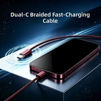Kabel Pengisian Cepat USB-C ke Type-C 60W Tembaga Murni 3A dengan Desain Anyaman Nilon untuk Perangkat iPhone dan Android
