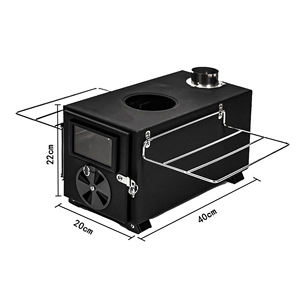 موقد حديث قائم بذاته من الفولاذ لحرق الأخشاب للتخييم في الهواء الطلق وموقد سجل الطبخ مشمول - Product Image 4