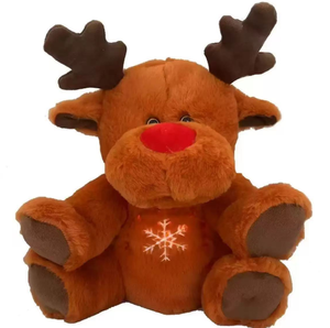 Nouvelle Peluche Lumineuse Respirante Fraise Carotte Lapin Renne Mignonne Apaisante pour le Sommeil - Product Image 3