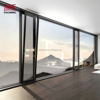Ventanas de Triple Acristalamiento de Alta Calidad, Modernas, Europeas, Horizontales, de Aleación de Aluminio, para Casas Pasivas, con Rotura de Puente Térmico, Certificadas por Energy Star