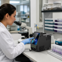 Imprimante à transfert thermique pour objectifs de microscope avec écran tactile inclinable de 7 pouces pour l'étiquetage des objectifs de microscope
