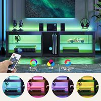 Meuble TV moderne de 85 pouces, support réglable en bois avec cheminée LED, pour salon, utilisation domestique, support TV avec cheminée