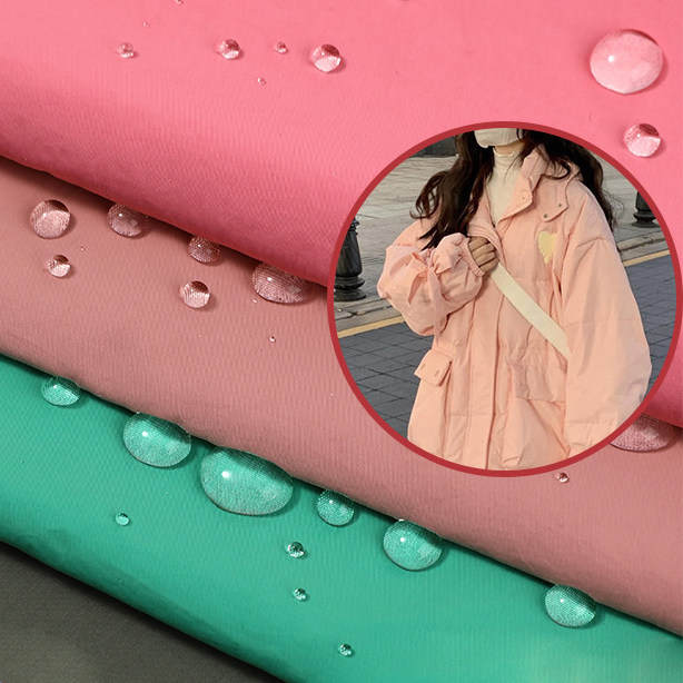 No MOQ 100% Waterproof Nylon Fabric 40D Wrinkle Nylon for Outdoor Casual Wear Woven Down Jacket Fabric for Girls for Bags