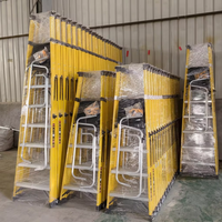 Échelle de sécurité multi-positions en fibre de verre FRP convertible à charnières multiples, résistante à la corrosion et anti-UV, pour électricien