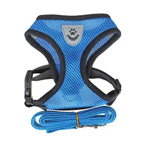 Rompi Harness anjing jala lembut, rompi Harness anjing, jaring lembut, empat kaki, kontrol nyaman, mudah berjalan, harnes kaki anjing