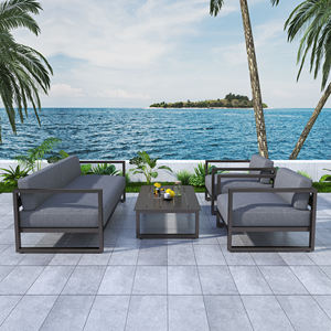 Set di Divani da Giardino Fulin, Moderni e Bestseller, in <span class=keywords><strong>Alluminio</strong></span> per Esterni, Resistenti alle Intemperie, per Sala da Pranzo/Soggiorno, Patio e Giardino - Product Image 3