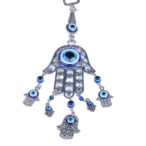 <span class=keywords><strong>Cadre</strong></span> mural en alliage islamique bleu, mauvais œil, accessoire à offrir en cadeau, vente en gros, 2020 - Product Image 1