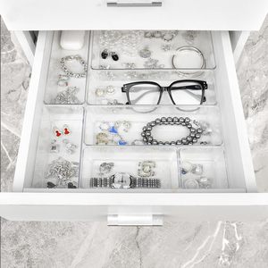 Organizadores de Cajones de Plástico Transparente - Mantenga Organizados los Cajones de su Baño, Cómoda, Cocina y Oficina - Product Image 4