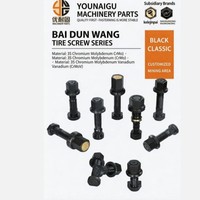 Boulon de réglage de chaîne à crochet pour semi-remorque benne basculante de camion minier, M30 250, forgeage intégral, traitement de recuit