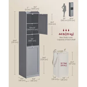 Meuble <span class=keywords><strong>de</strong></span> <span class=keywords><strong>salle</strong></span> <span class=keywords><strong>de</strong></span> <span class=keywords><strong>bain</strong></span> <span class=keywords><strong>avec</strong></span> <span class=keywords><strong>panier</strong></span> à <span class=keywords><strong>linge</strong></span>, <span class=keywords><strong>panier</strong></span> à <span class=keywords><strong>linge</strong></span> amovible <span class=keywords><strong>avec</strong></span> poignées - Product Image 2