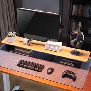 Wooden Controller Stand Vertical <strong>Laptop</strong> Desk <strong>Shelf</strong> with Monitor Stand for School Use - Product Image 5